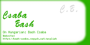 csaba bash business card